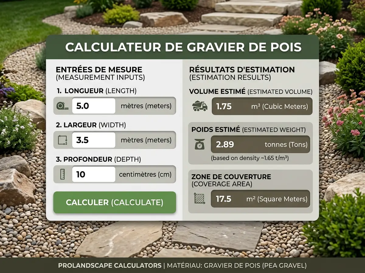 Calculateur de Gravier Pois (Pea Gravel Calculator)