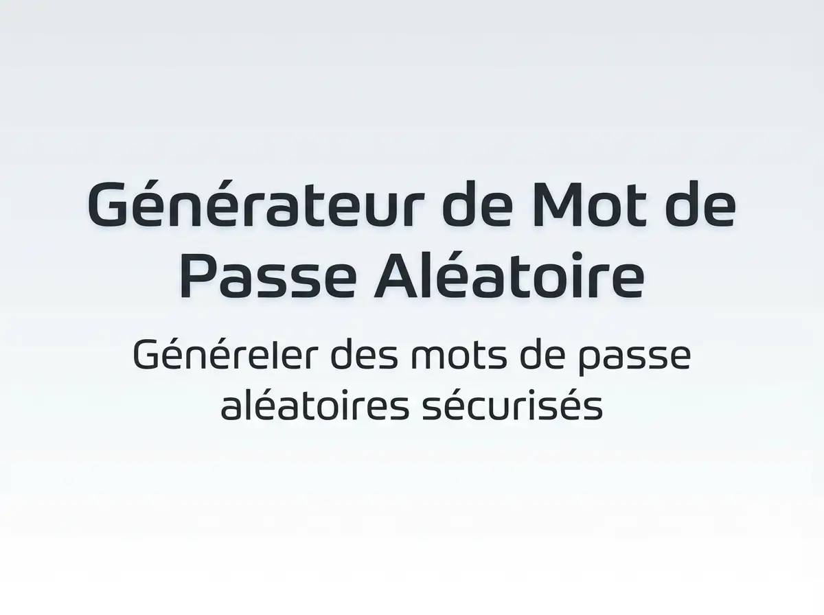 Générateur de mot de passe