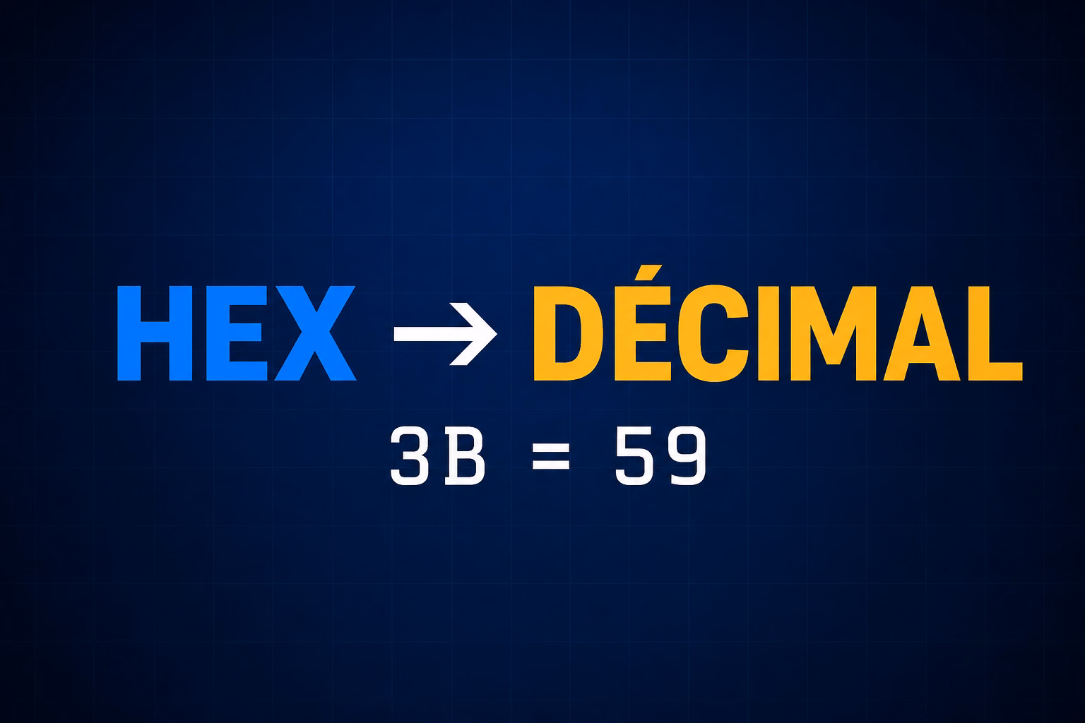 Convertisseur hexadécimal en décimal