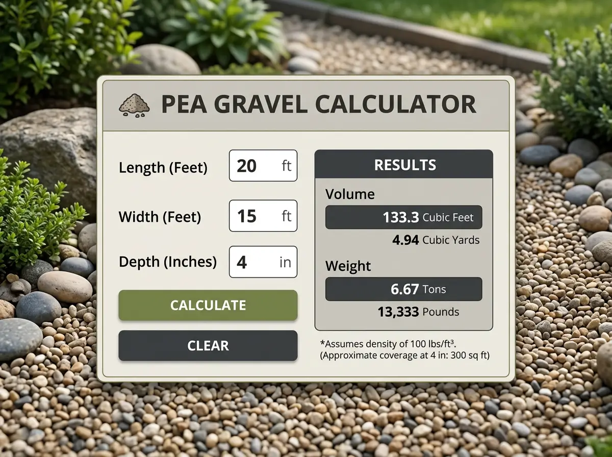 Pea Gravel Calculator