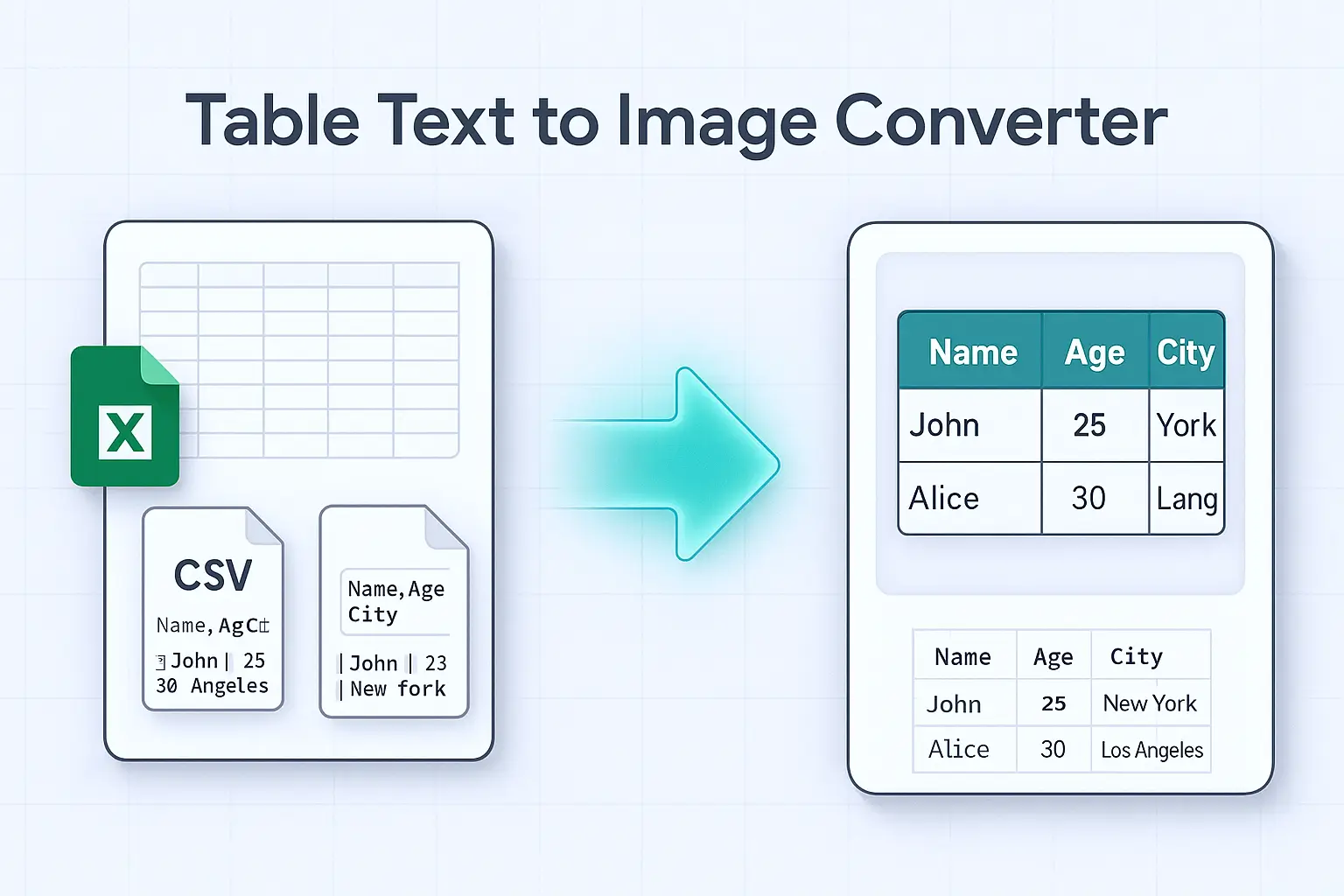 Table Text to Image