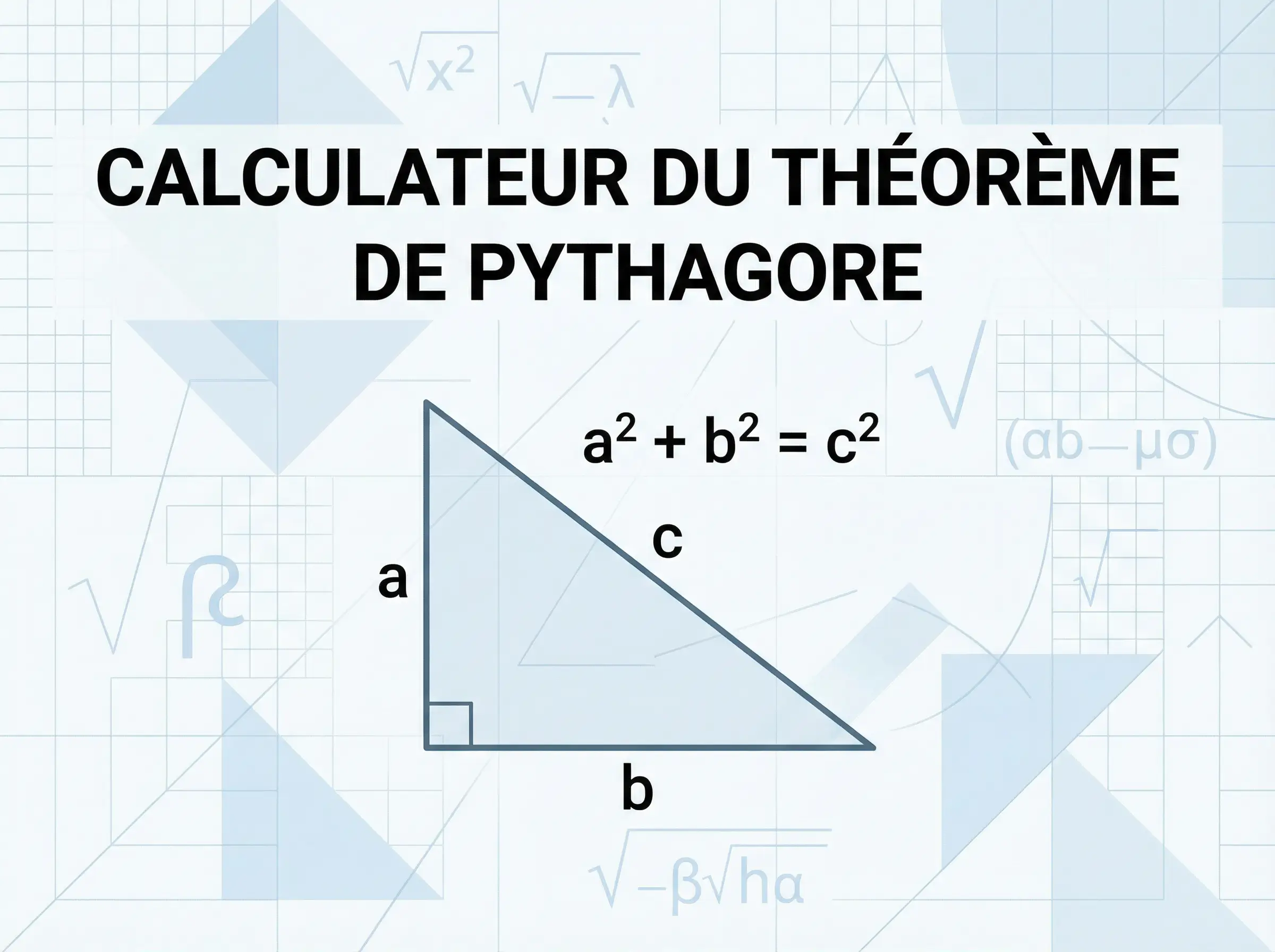 Calculateur Théorème de Pythagore